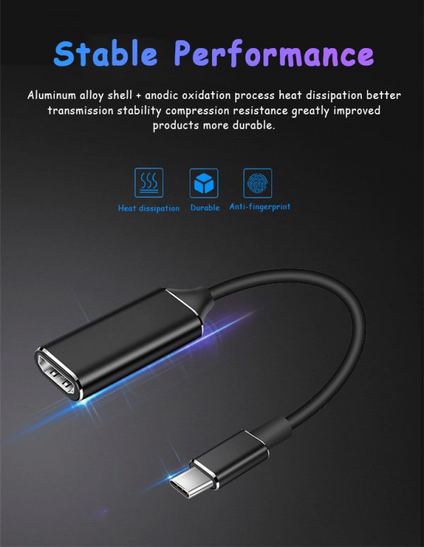 FARSINCE USB-C 3.1 Type C HDMI Cable Phone to TV 4K 60hz Audio Adapter Converter - Imagen 6