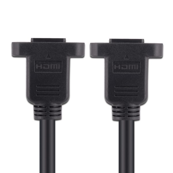 HDMI Female to Female 4k Cable, M3 Screw Wall Mount Panel Mount 2.0 Cable Female Port Plastic Exposed - Image 2