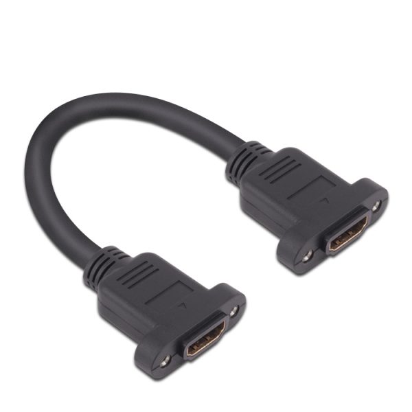 HDMI Female to Female 4k Cable, M3 Screw Wall Mount Panel Mount 2.0 Cable Female Port Plastic Exposed - Image 4