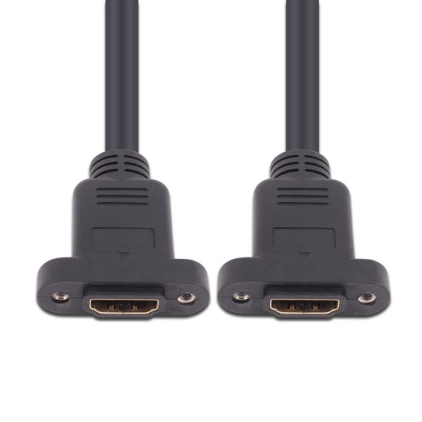 HDMI Female to Female 4k Cable, M3 Screw Wall Mount Panel Mount 2.0 Cable Female Port Plastic Exposed - Image 5