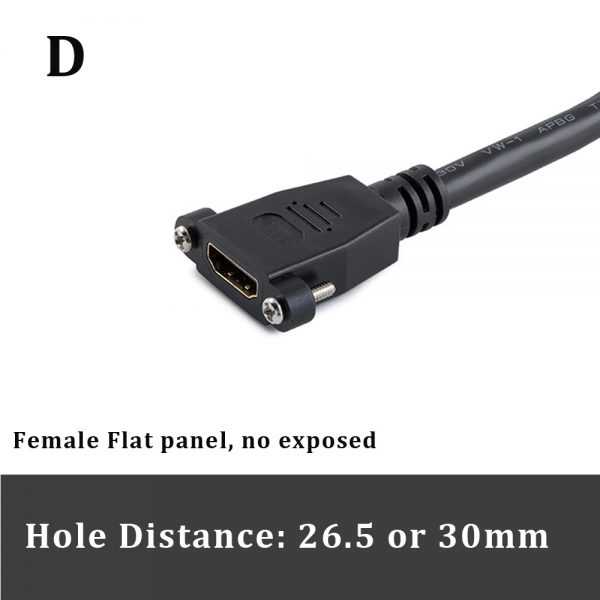HDMI Connector Female to Female Cable Flat Mount - Image 3