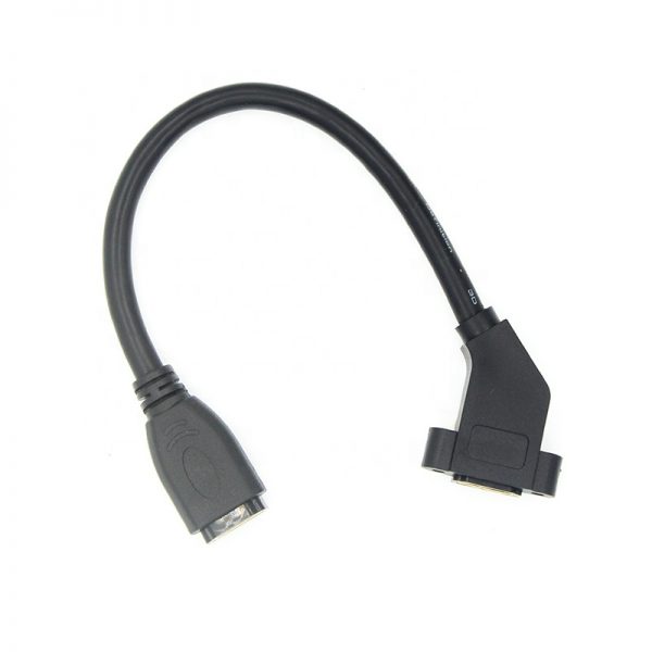 45 Degree Angle HDMI 4K Female to HDMI Female Panel Mount Cable - Image 4