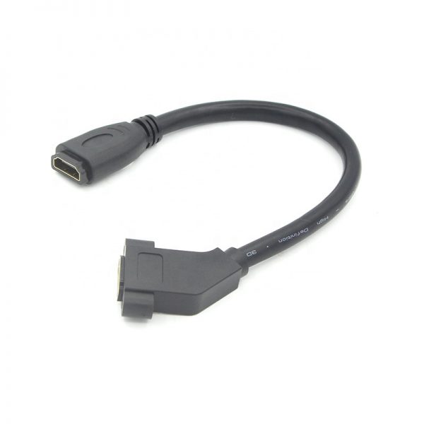 45 Degree Angle HDMI 4K Female to HDMI Female Panel Mount Cable - Image 5