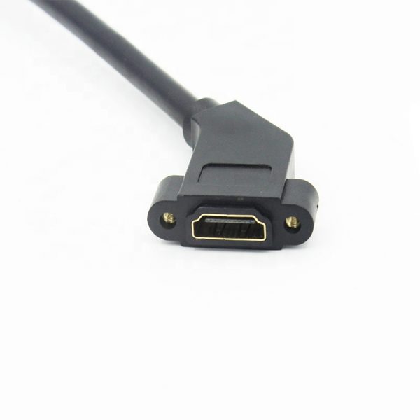 45 Degree Angle HDMI 4K Female to HDMI Female Panel Mount Cable - Image 7