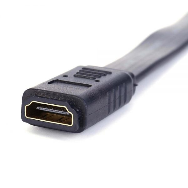 Flat 4K HDMI Cable Female to Female Panel Mount 2.0 Cable - Image 2