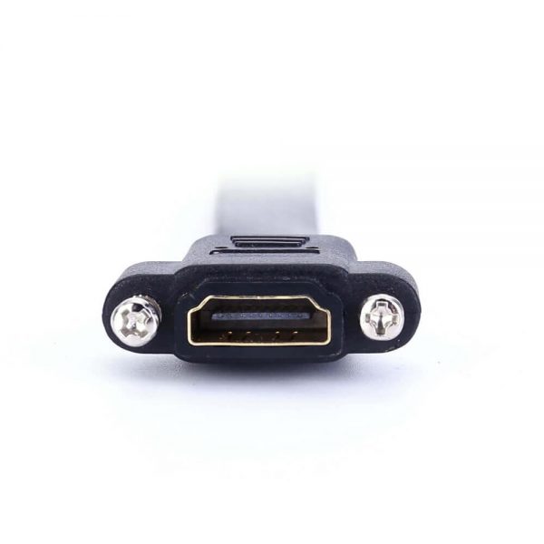 Flat 4K HDMI Cable Female to Female Panel Mount 2.0 Cable - Image 3