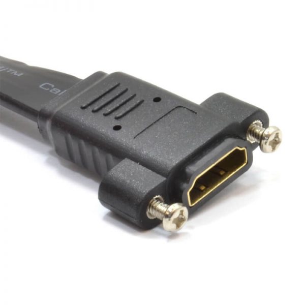 Flat 4K HDMI Cable Female to Female Panel Mount 2.0 Cable - Image 7