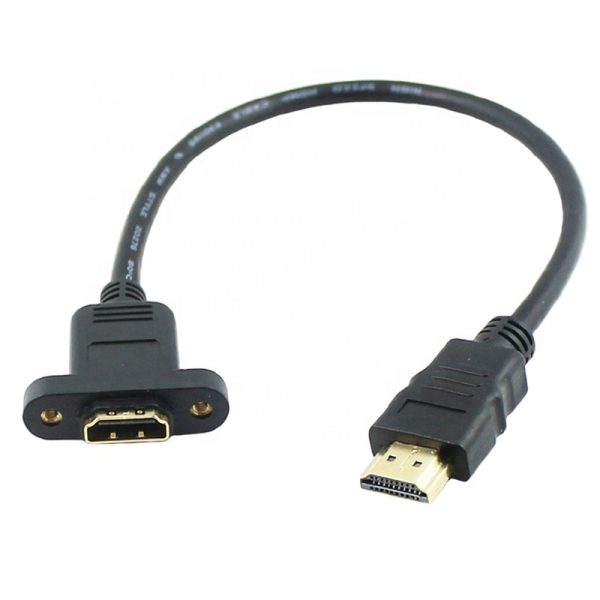HDMI 4K Male to HDMI Female Extension HDMI Cable Female Socket Metal Exposed - Image 5