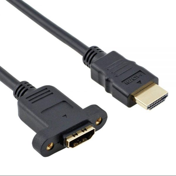 HDMI 4K Male to HDMI Female Extension HDMI Cable Female Socket Metal Exposed - Image 6