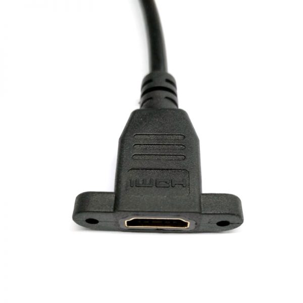 HDMI 4K Male to HDMI Female Panel Mount Extension Cable Flat Mount - Image 5