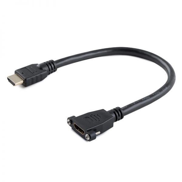 HDMI 4K Male to HDMI Female Panel Mount Extension Cable Flat Mount - Image 6