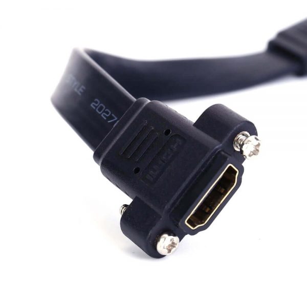 HDMI 4K Male to HDMI Female Panel Mount 2.0 Flat Extension Cable - Image 3