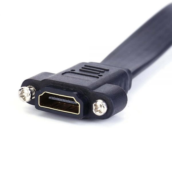 HDMI 4K Male to HDMI Female Panel Mount 2.0 Flat Extension Cable - Image 4