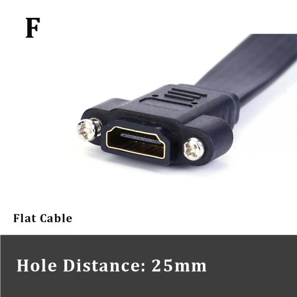 HDMI 4K Male to HDMI Female Panel Mount 2.0 Flat Extension Cable - Image 5