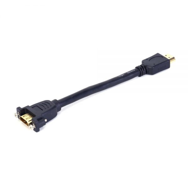 4K HDMI Extension Cable Male to Female M3 Screw Panel Mount Wall Mount 2.0 Female Snap-In - Image 4