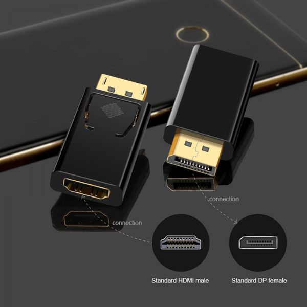 DisplayPort to 4K HDMI Adapter Coupler HDMI out to Displayport in Coupler up to 4K 60hz - Imagen 5