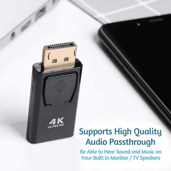 DisplayPort to 4K HDMI Adapter Coupler HDMI out to Displayport in Coupler up to 4K 60hz - Imagen 7