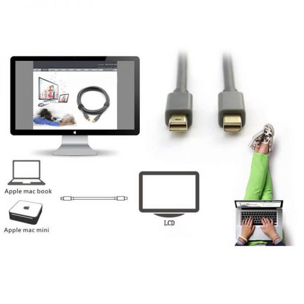 Mini DisplayPort to Mini DisplayPort Cable DP Male to DP Male Cable 4K Resolution – Image 6