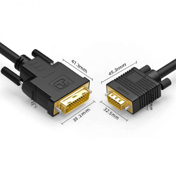 HD15PIN Video Male to Male DVI-A to VGA Cable - Imagen 3