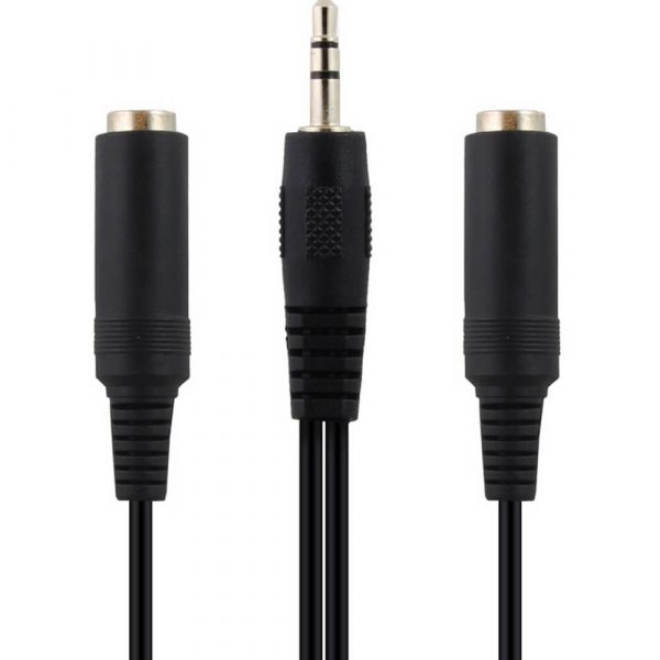 Y Splitter Headset Adapter, 3.5mm Male to Separate Stereo & Microphone Female Jack cable - Imagen 3