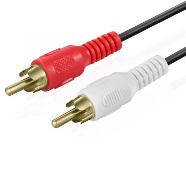 2RCA Male to 2RCA Male Stereo Coaxial Audio Cable - Imagen 2