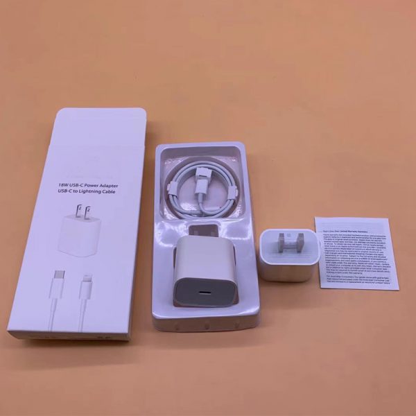 PD Wall Charger Kit PD 18W Charger Adapter and Cable USB C to 8pin Charger Cable - Imagen 6