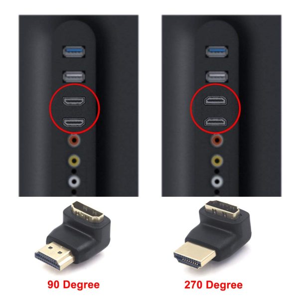 4K Angle, Swivel, Straight Male to Female HDMI Coupler Adapter - Image 2