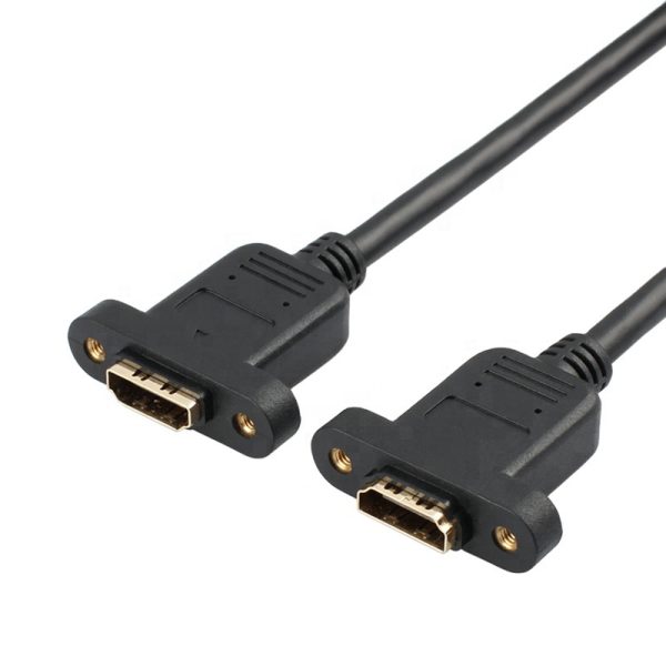 8K HDMI Panel Mount Cable, Female to Female, Three different connectors - Image 4