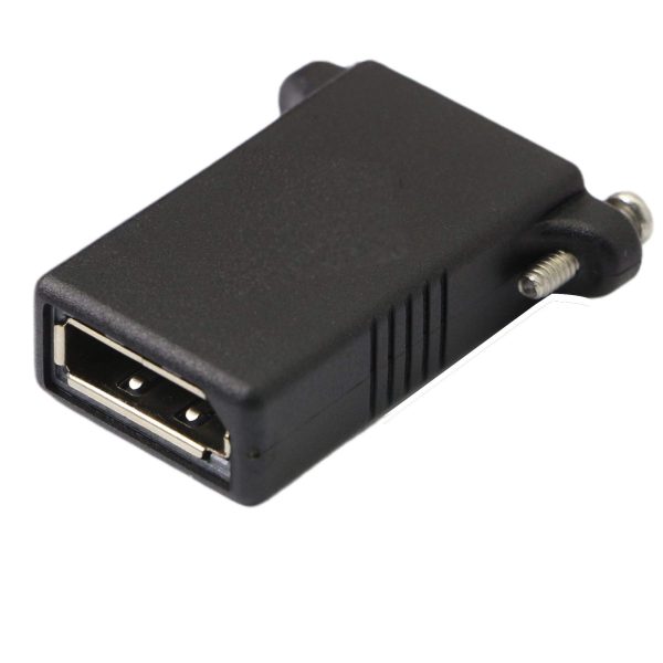 8K DisplayPort 1.4 Panel Mount Adapter Coupler with screw locking Female to Female - Image 5
