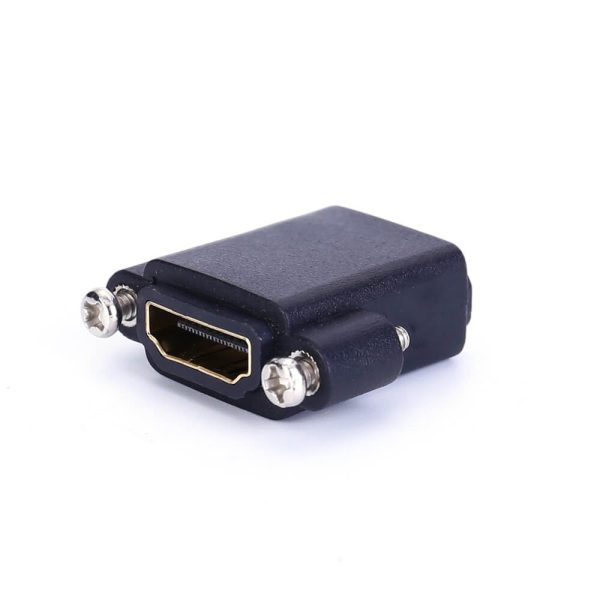 8K HDMI 2.1 Panel Mount Adapter Coupler with screw locking - Image 2
