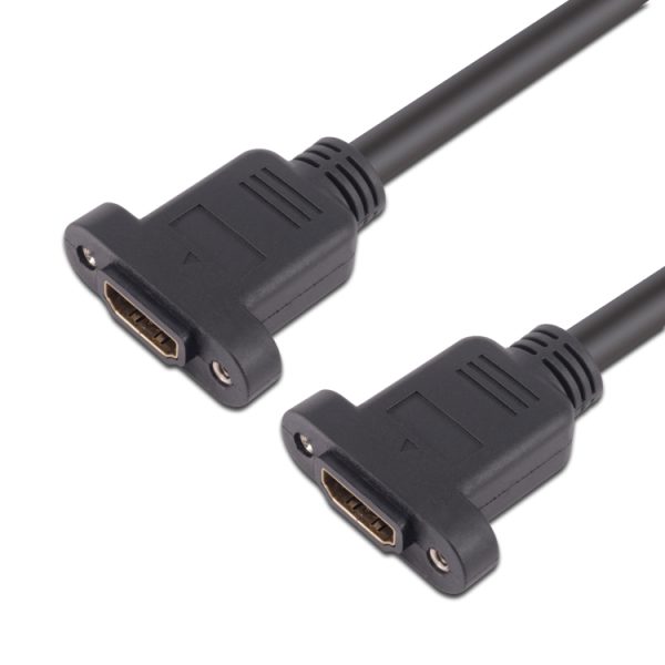 8K HDMI Panel Mount Cable, Female to Female, Three different connectors - Image 3