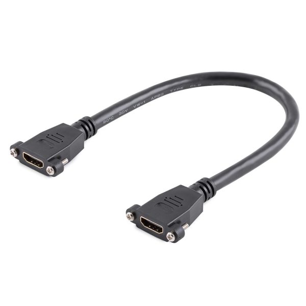 8K HDMI Panel Mount Cable, Female to Female, Three different connectors - Image 2