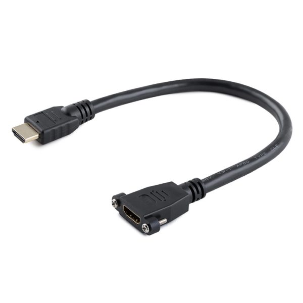 8K HDMI Panel Mount Extension cable, Male to Female, Three different connectors - Image 3