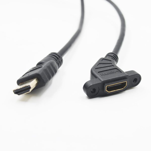 8K 45° Angle HDMI Panel Mount Extension Cable, Male to Female - Image 4