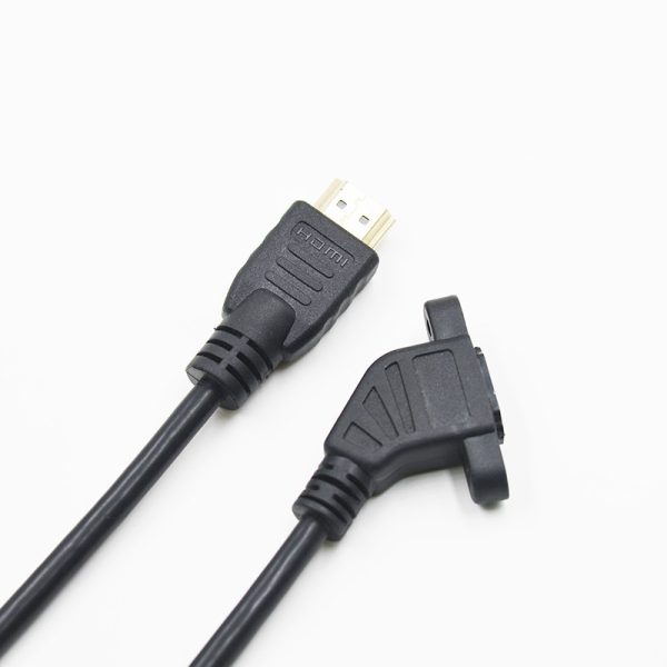 8K 45° Angle HDMI Panel Mount Extension Cable, Male to Female - Image 2