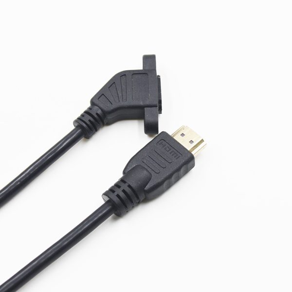 8K 45° Angle HDMI Panel Mount Extension Cable, Male to Female - Image 3