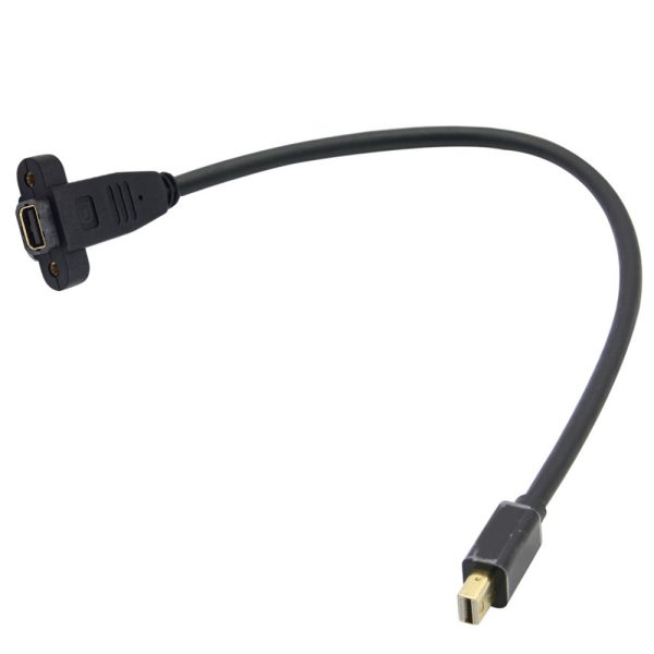 Mini DisplayPort Panel Mount Cable, Male to Female Extension Cable - Image 4