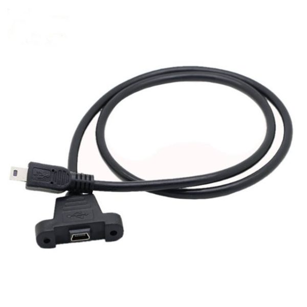 Mini USB 2.0 Panel Mount Cable, Male to Female Extension Cable - Image 3