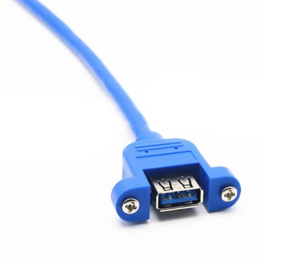 Micro USB 3.0 to A Panel Mount Cable, M-F - Image 3