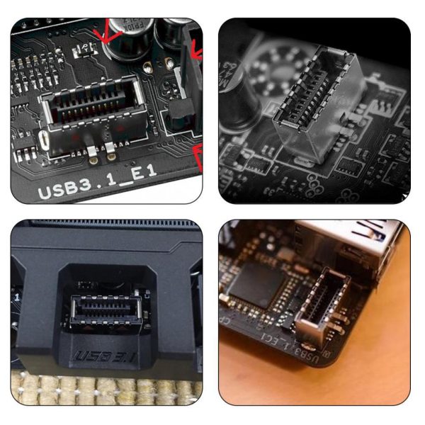 USB Type-E to USB 3.0 A Panel Mount Cable, M-F Extension Cable - Image 4
