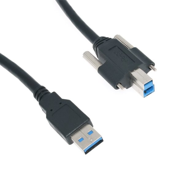 USB 3.0 Panel-Mount A to B Cable, Male to Male - Image 2