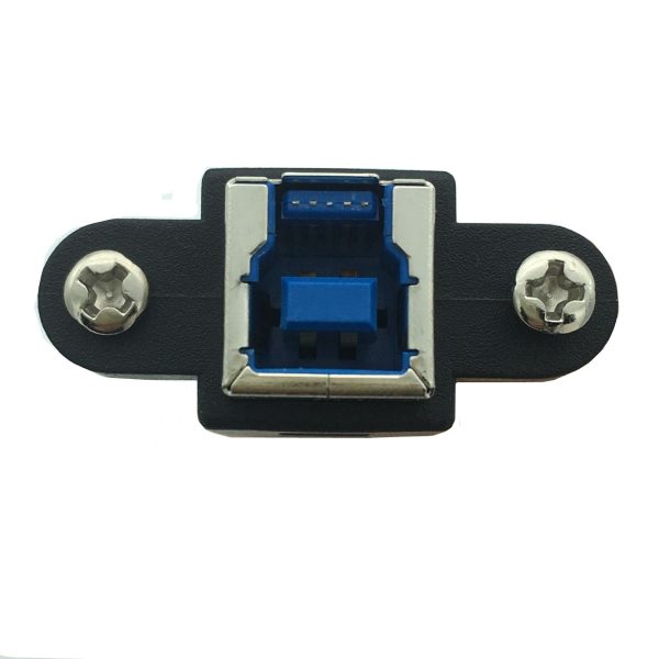 Micro USB 3.0 to B Panel Mount Cable, Male to Female Extension Cable - Image 3