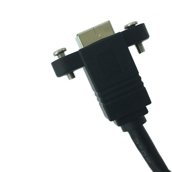 Micro USB 3.0 to B Panel Mount Cable, Male to Female Extension Cable - Image 2