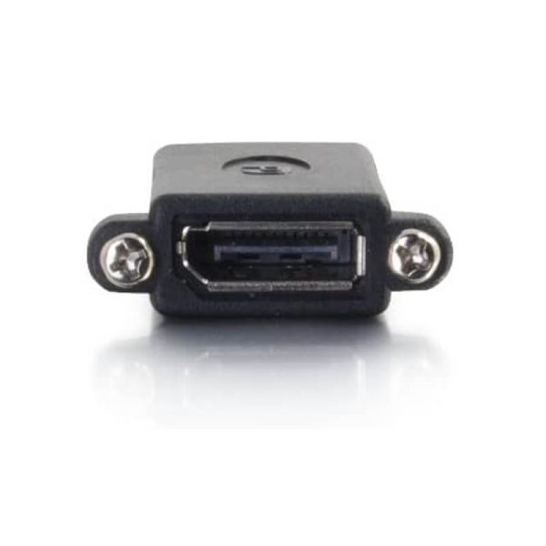 8K DisplayPort 1.4 Panel Mount Adapter Coupler with screw locking Female to Female - Image 4