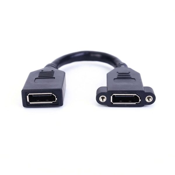 Cabo DisplayPort 1.4 para montagem em painel, fêmea para fêmea