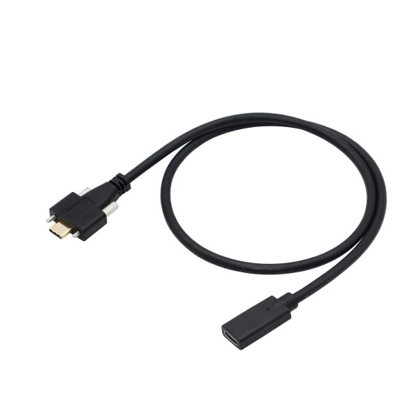 USB 3.1 Type C Panel Mount Cable USB-C Male to Female Extension Cable with dual screw - Image 4