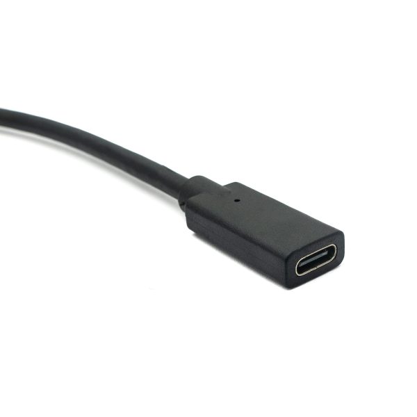 Panel Mount Left Angle USB 3.1 Type C Extension Cable with screw - Image 4