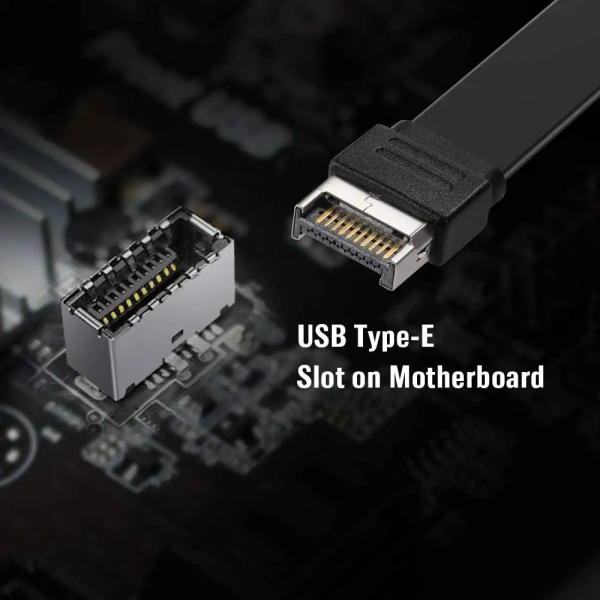 Flat USB Type-E Panel Mount Cable Male to USB 3.1 Type C Female MotherBoard Panel Mount Extension Cable - Image 4