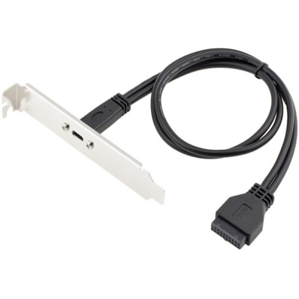MotherBoard 20PIN to USB 3.1 Type C Panel Mount Cable, Female to Female - Image 3