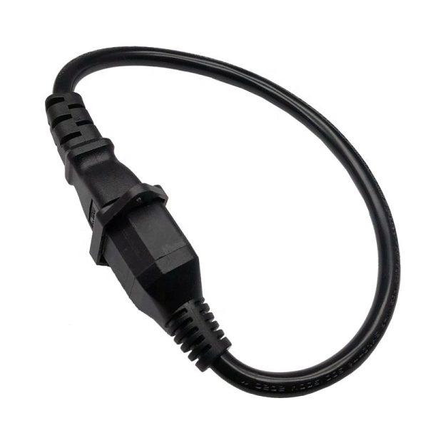 IEC C14 to C13 Power Panel Mount Cable, Male to Female - Image 3